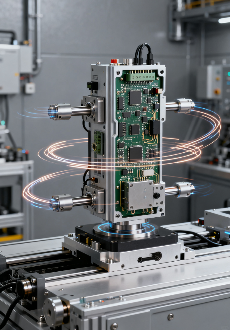 項目「極致控制」：多軸精密運動控制一體化模組<br>本項目旨在打破傳統架構，研發一款高度整合的「驅動與控制一體化」SoC晶片。該晶片將功率驅動元件、高頻寬電流環、以及先進的位置規劃演算法全部整合於單一矽片，並透過亞微秒級即時工業乙太網實現多軸間的精准同步。其內嵌的自適應振動抑制演算法，能有效提升設備在高速運行時的平穩性與定位精度。該方案將極大簡化多軸運動控制系統的複雜度，為工業機器人、精密組裝等設備製造商顯著縮短開發週期，並帶來性能的質的飛躍。